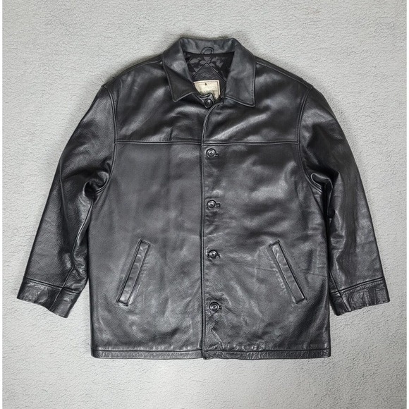 John Ashford Other - [SOLD]John Ashford Jacket M Large Black Leather Casual Basic Everyday Normcore